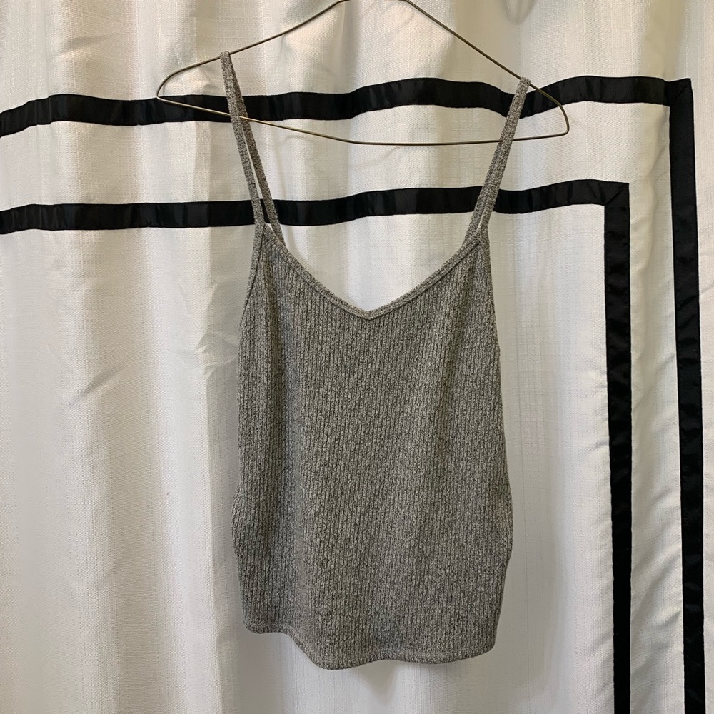 Gray knit tank
